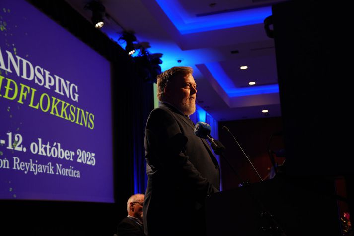 Sigmundur Davíð ávarpaði landsþingið.