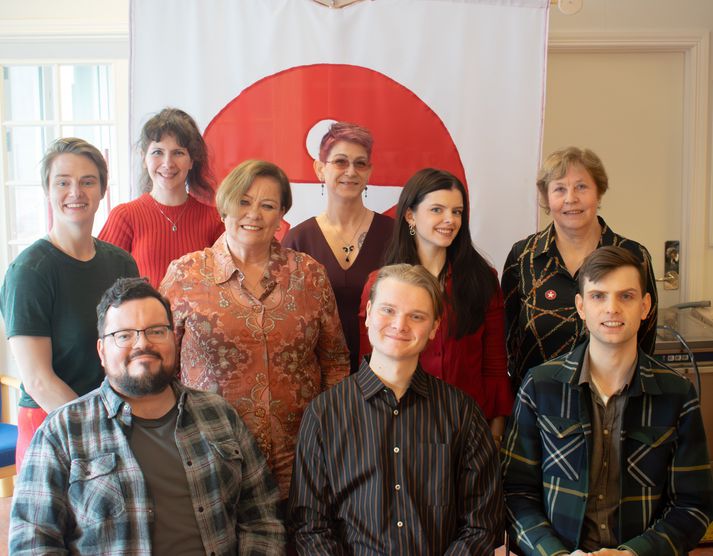 Frambjóðendur Sósíalistaflokksins í Reykjavík. Aftari röð frá vinstri: Rósa, Júnía, Birna, Geirdís, Silja og Sigrún. Fremri röð frá vinstri: Jón, Halldór og Hannes. Á myndina vantar Jökul Sólberg.