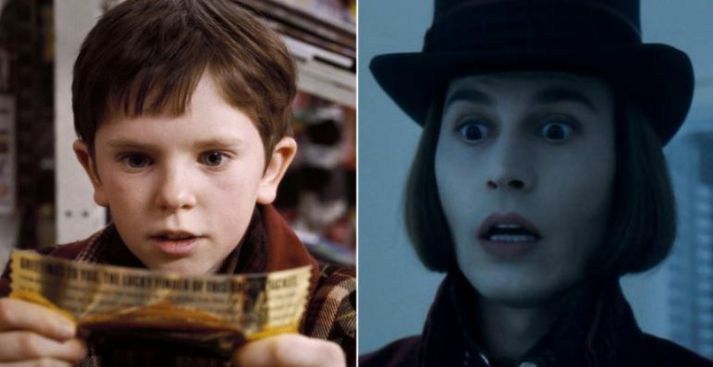 Freddie Highmore og Johnny Depp úr kvikmyndinni.