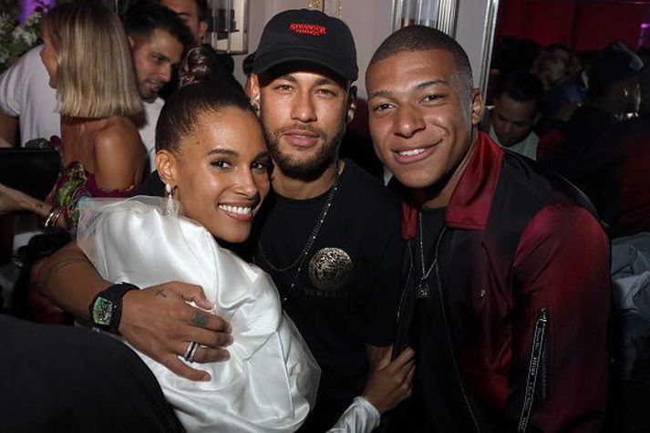 Neymar og Mbappe í góðu teiti.