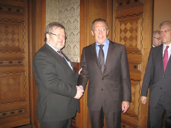 Össur og Lavrov á góðri stundu