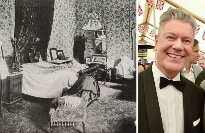 Giuseppe Verdi lést í þessu herbergi árið 1901. Um 125 árum síðar gisti Bergþór Pálsson í því.