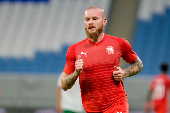 Aron Einar Gunnarsson spilaði í 90 mínútur í dag.