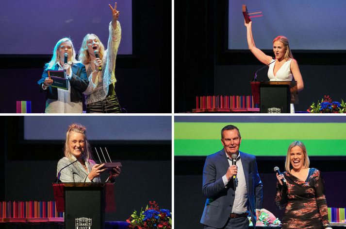 Stemmningin var góð á fyrstu sjónvarpsverðlaununum þar sem veitt voru verðlaun fyrir árin 2023 og 2024.
