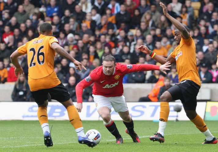 Rooney í leiknum í dag.