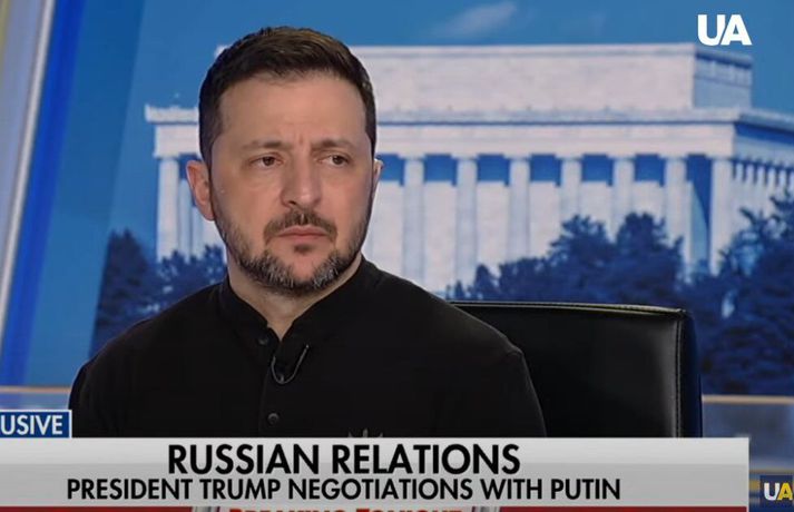 Selenskí ræddi við fréttamann Fox News í 25 mínútur í kvöld í framhaldi af fundinum með Trump í Hvíta húsinu.