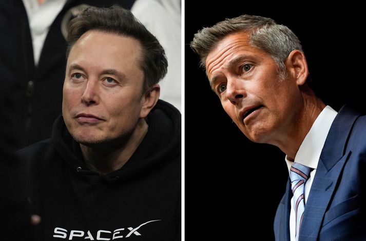 Elon Musk og Sean Duffy.