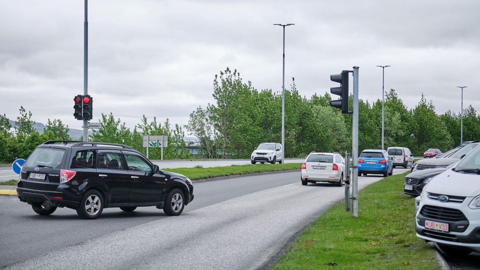 Gripinn á nánast tvö­földum há­marks­hraða