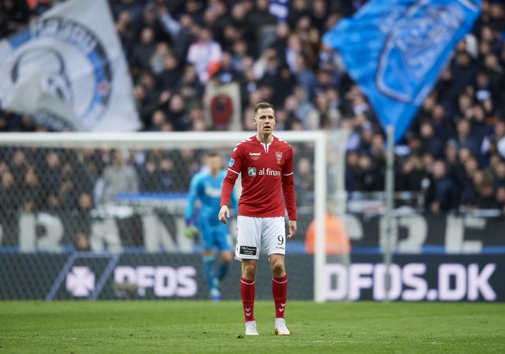 Kjartan Henry Finnbogason er markahæstur í dönsku 1. deildinni með 14 mörk.