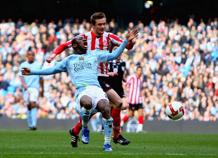 Shaun Wright-Phillips í leik með Manchester City um síðustu helgi.