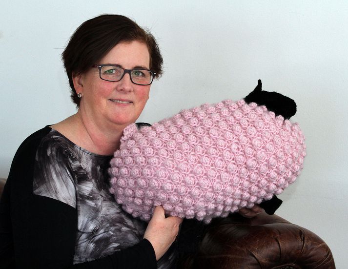 Guðveig Jóna bjóst ekki við að kindurnar vektu jafn mikla athygli og raun varð á. MYND/GVA
