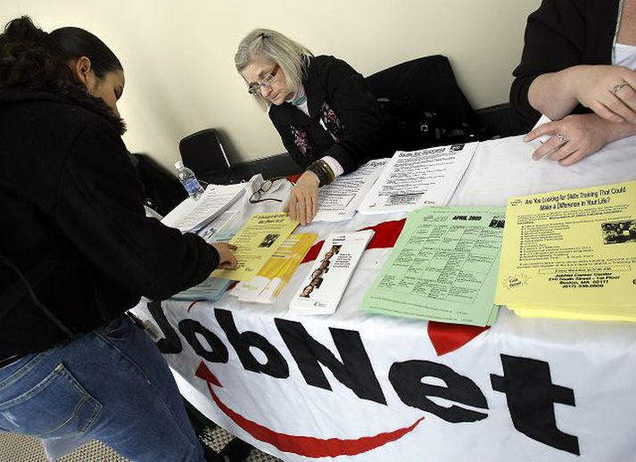 Atvinnuleysi í Bandaríkjunum hefur ekki verið meira í mars í um 26 ár. Fréttablaðið/AP