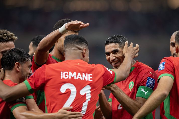 Achraf Hakimi og félagar í Marokkó hafa ekki tapað leik í tæp tvö ár.