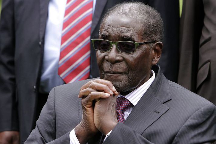 Robert Mugabe á leiðtogafundi Afríkubandalagsins í Eþíópíu.