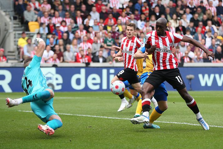 Yoane Wissa skoraði eitt marka Brentford þegar liðið lagði Southampton að velli í dag. Vísir/Getty Images