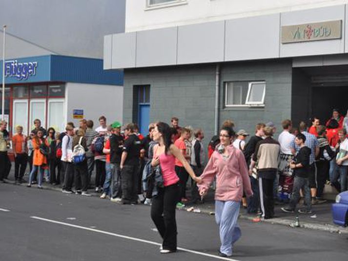 Brjálað að gera. Mynd/Óskar Pétur Friðriksson