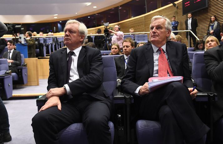 David Davis og Michel Barnier.