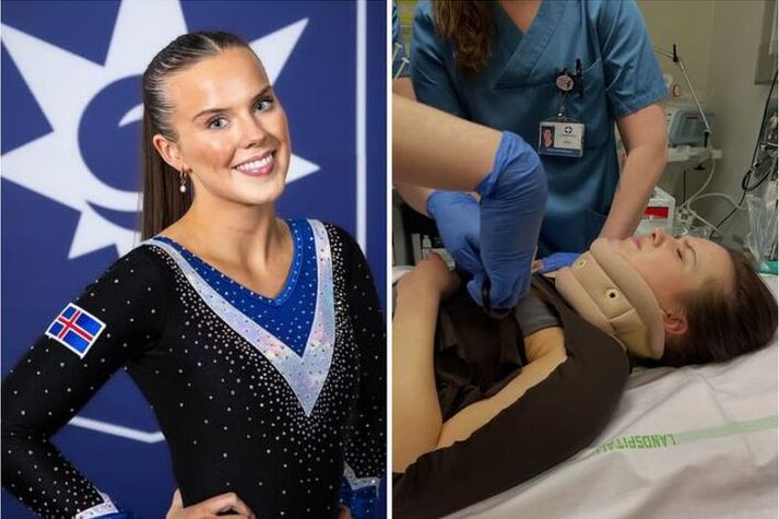 Guðrún Edda glímir enn við andlega erfiðleika eftir hálsbrotið. 