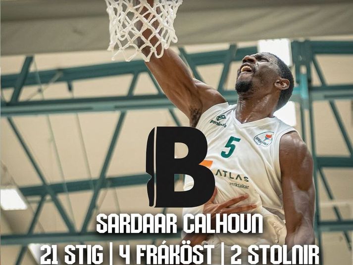 Blikar völdu Sardaar Calhoun sem mann leiksins í kvöld en hann skoraði 21 stig, tók 4 fráköst og stal boltanum tvisvar.