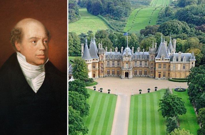 Orrustan við Waterloo 1815 er eins konar upprunasaga margra goðsagna um Rothschild. Í vinsælli frásögn er Nathan Rothschild sagður hafa vitað úrslitin á undan öllum og látið líta út fyrir að Bretar hefðu tapað með því að selja ríkisskuldabréf í stórum stíl. Waddesdon Manor í Buckingham-skíri er eitt af setrum í eigu Rothschild-stofnunarinnar.