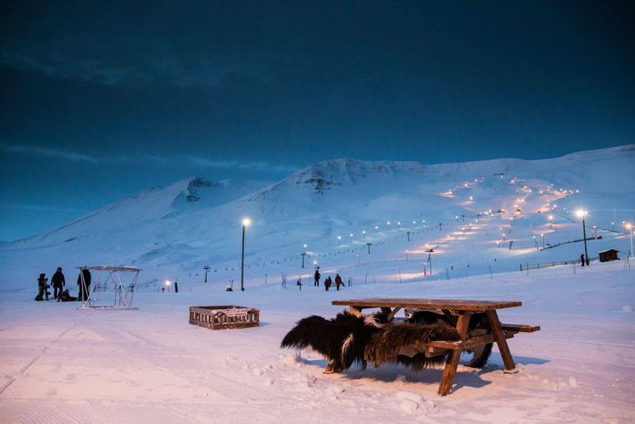 Skíðasvæðið í Hlíðarfjalli. 