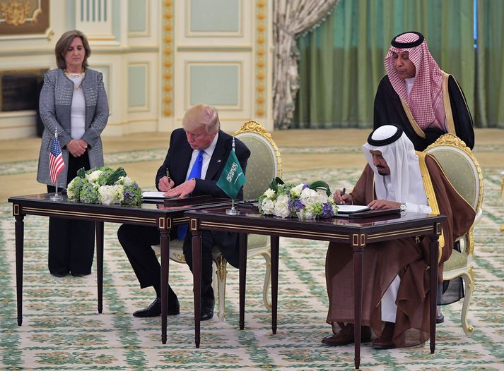 Donald Trump og Salman bin Abdulaziz al-Saud, konungur Sádi-Arabíu.