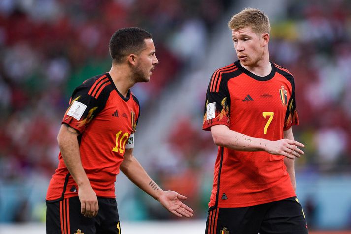 Eden Hazard og Kevin De Bruyne hafa ekki náð sér á strik á HM í Katar.