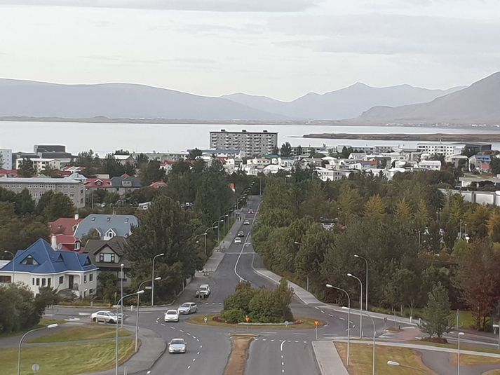 Frá Reykjaveginum í Laugarneshverfi.