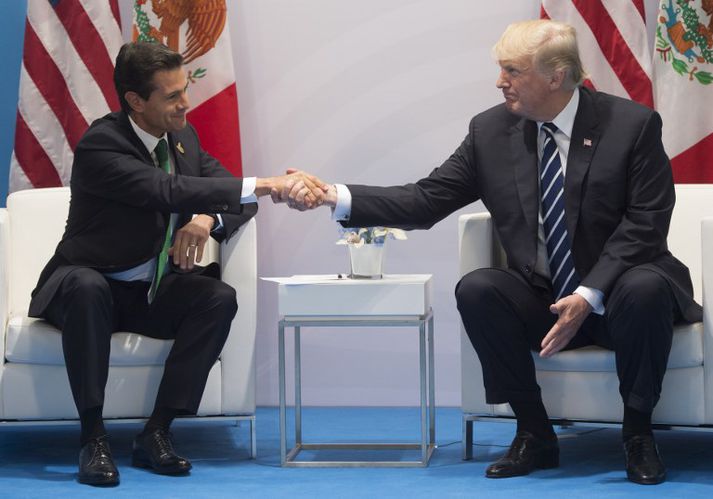 Peña Nieto og Trump hittust á G20-leiðtogafundinum í Þýskalandi í sumar.