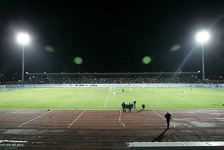 Rigningin ætti að verða hófleg á Laugardalsvellinum í kvöld