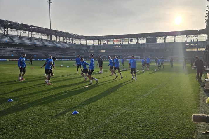 Það voru fínustu aðstæður til fótboltaiðkunnar í dag.