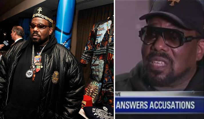 Afrika Bambaataa tjáir sig um málið í sjónvarpsviðtali.