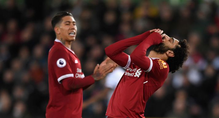 Vonbrigðin leyndu sér ekki í augum leikmanna Liverpool eftir leikinn