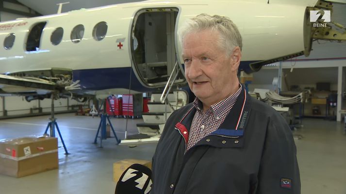 Hörður Guðmundsson í viðtali við Stöð 2 í flugskýli Ernis í dag: „Þetta er bara hrein og bein árás á flugsamgöngur innanlands."