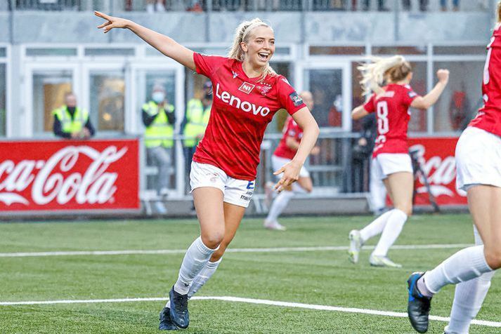 Ída Marín Hermannsdóttir skoraði eina mark leiksins í kvöld.