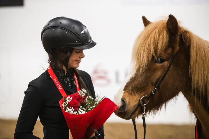 Aðalheiður Anna Guðjónsdóttir og Flóvent frá Breiðstöðum.