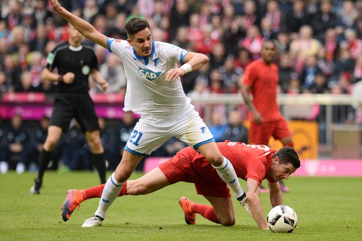 Leikmönnum Hoffenheim tókst að loka á Lewandowski í dag.