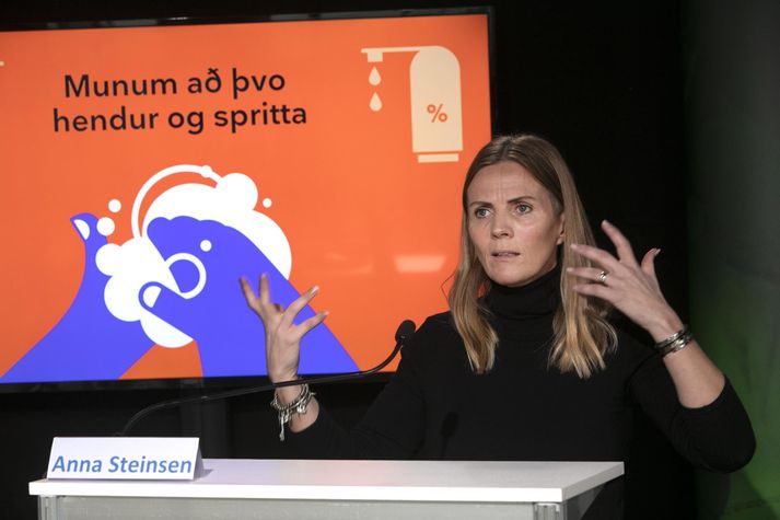 Anna Steinsen, fyrirlesari, á fundinum í dag.