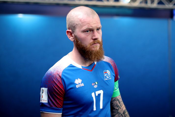 Aron Einar Gunnarsson, fyrirliði íslenska landsliðsins.