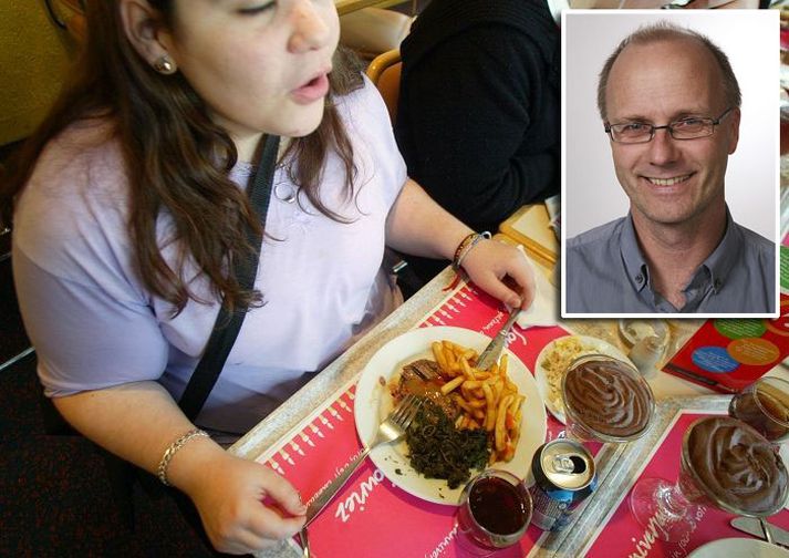 Pétur Benedikt Júlíusson, yfirlæknir á háskólasjúkrahúsinu í Bergen í Noregi segir mikilvægt er að finna út hvaðan aukakaloríurnar í fæði barnanna koma.