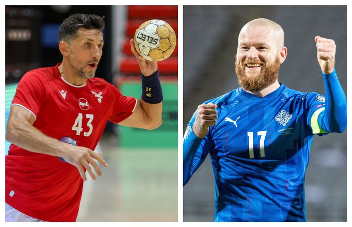 Alexander Petersson og Aron Einar Gunnarsson hafa báðir gefið íslensku landsliðunum í handbolta og fótbolta mikið.