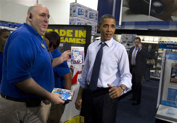 Obama sagðist vera afar lélegur í tölvuveiknum Just Dance.