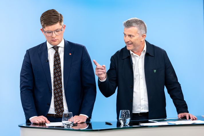 Jónas Már Torfason, til vinstri, og Orri Vignir Hlöðversson, sem er einn þeirra bæjarráðsfulltrúa sem baunuðu á Jónas Má.