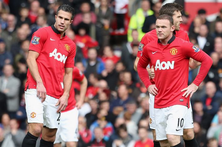 Robin van Persie og Wayne Rooney.