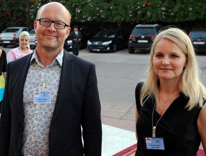 Tómas H. Heiðar og Ásta Einarsdóttir á fundinum í Marokkó.