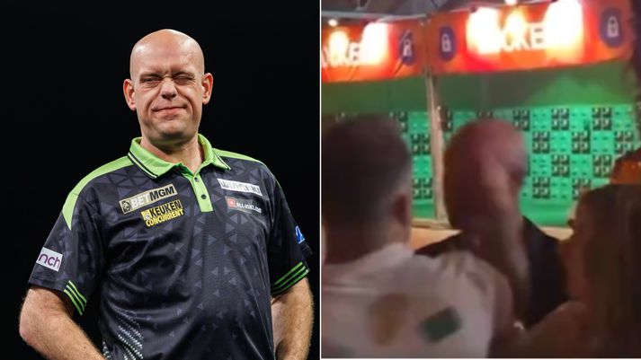 Michael van Gerwen skartaði glóðurauga á stóra sviðinu í gær
