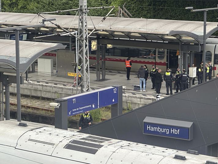 Lögregla handtók árásarmanninn á vettvangi.