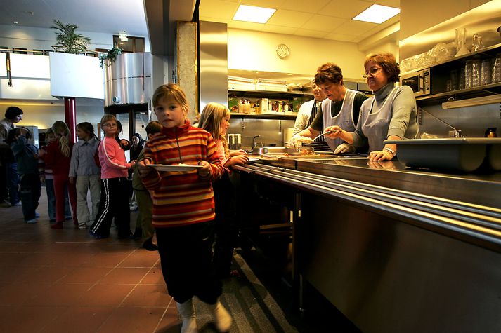 Mötuneyti. Mynd úr safni.