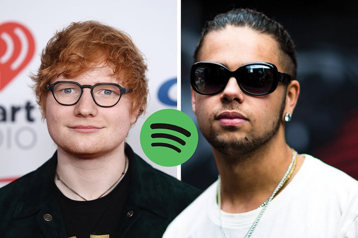 Íslendingar hlustuðu mest á Ed Sheeran og Aron Can á árinu sem er að líða.