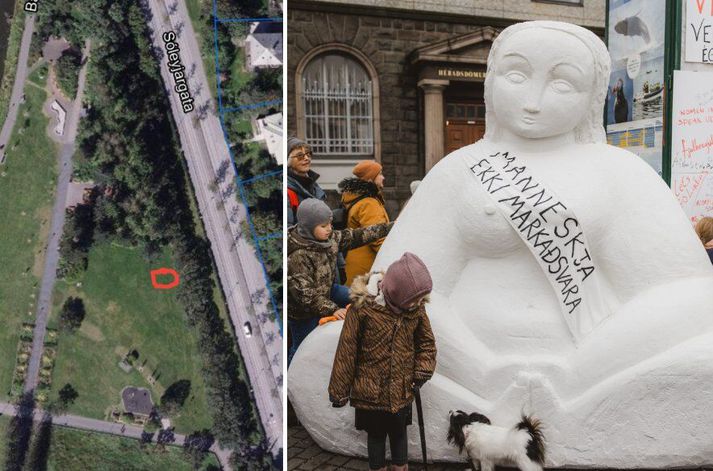 Styttan Venus frá árinu 1970. Styttan er 2,2 metrar á hæð og rúmlega 2,6 metrar á breidd.